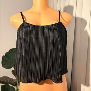 Almost Famous Black Pleated Camisole